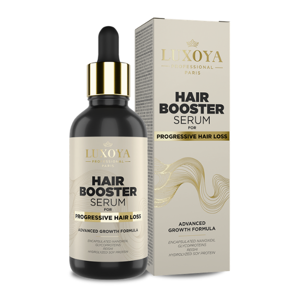 Luxoya HAIR BOOSTER SERUM – FOR PROGRESSIVE HAIR LOSS - PROGRESSZÍV* HAJHULLÁS CSÖKKENÉST ÉS HAJNÖVEKEDÉST ELŐSEGÍTŐ SZÉRUM - 90ml